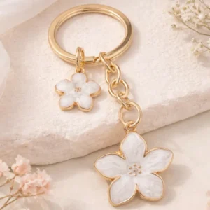 elegant-flower-key-ring-charm