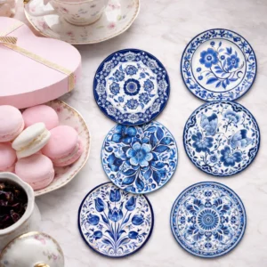 blue-white-wooden-coasters-set-6pcs-classic