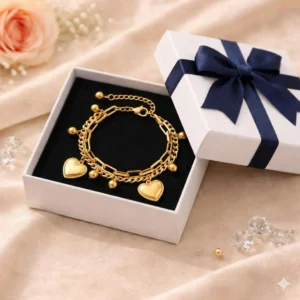 gold-double-chain-bracelet-layered-adjustable