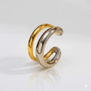 gold-silver-adjustable-ring-waterproof-steel