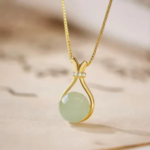 water-drop-charm-necklace-gold-waterproof-steel