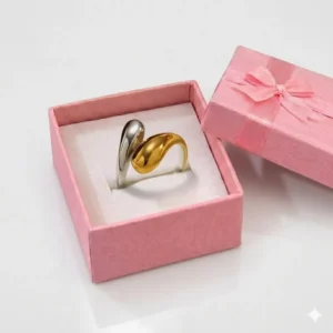 waterproof-gold-silver-ring-adjustable-steel